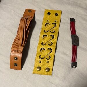 LEATHER braclete bundle